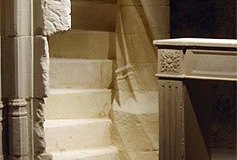 Escalier à noyau mouluré  du XVe siècle
