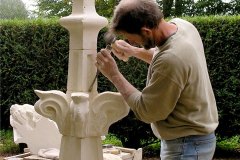 Réalisation d'un  pinacle gothique flamboyant du XVe siècle